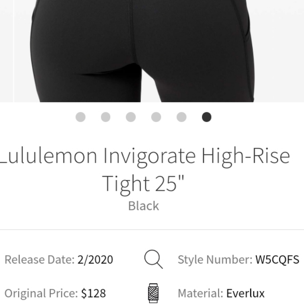 NWT 🍋 LULULEMON 🍋 INVIGORATE 25" Black Size 6 - Picture 4 of 11